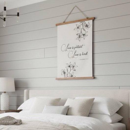 キリスト教結婚カップル聖書の聖句 吊り下げ型タペストリー