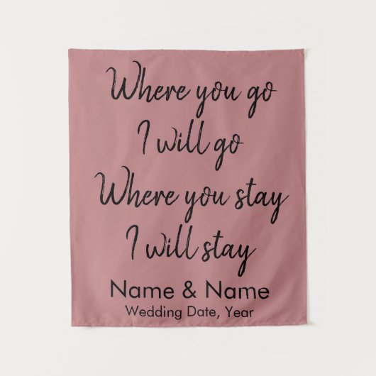 キリスト教結婚式の装飾の背景 タペストリー (正面)