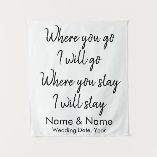 キリスト教結婚式の装飾の背景 タペストリー (正面)