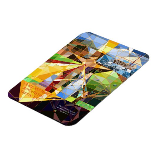 キリスト教美術の恵みと慈悲の木 マグネット (左側)