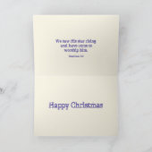 キリスト教美術の聖疑問に思書であるクリスマスの天星 シーズンカード (内部)