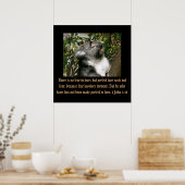 キリスト教聖なる書物、 経典1ヨハネ4:18 ポスター (キッチン)