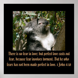 キリスト教聖なる書物、 経典1ヨハネ4:18 ポスター