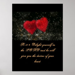 キリスト教聖なる書物、 経典Ps 37:4 ポスター