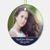 キリスト教聖句タイポグラフィ卒業写真 セラミックオーナメント (左)