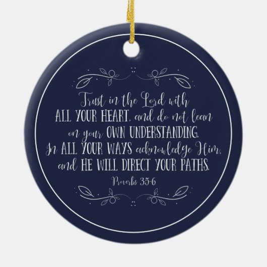 キリスト教聖句タイポグラフィ卒業写真 セラミックオーナメント (裏面)