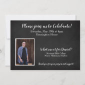 キリスト教聖句タイポグラフィ卒業写真 招待状 (裏面)