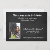 キリスト教聖句タイポグラフィ卒業写真 招待状 (裏面)