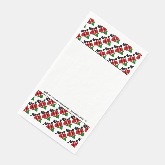 キリスト教聖書の一節が書かれたケニアの国旗 (コーナー)