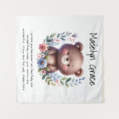 キリスト教聖書の一節を使ったカスタムベビー寝室の壁 タペストリー (正面(横))