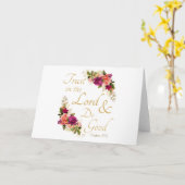 キリスト教聖書の一節：主の信頼 カード (黄色い花)