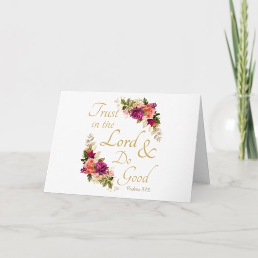 キリスト教聖書の一節：主の信頼 カード (正面)