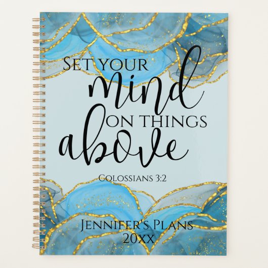 キリスト教聖書の聖句モダン抽象芸術 プランナー手帳 (正面)