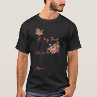キリスト教聖書の詩 ローズ レトロ Tシャツ