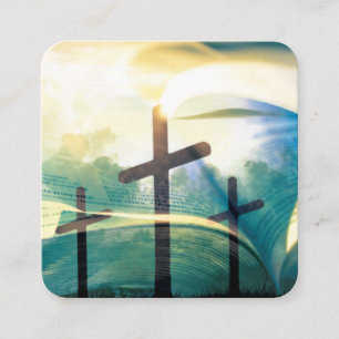 キリスト教聖書十字架QRコード宗教教会 スクエア名刺