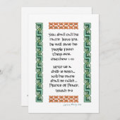 キリスト教聖書書書道ケルト結び目模様 シーズンカード (正面/裏面)