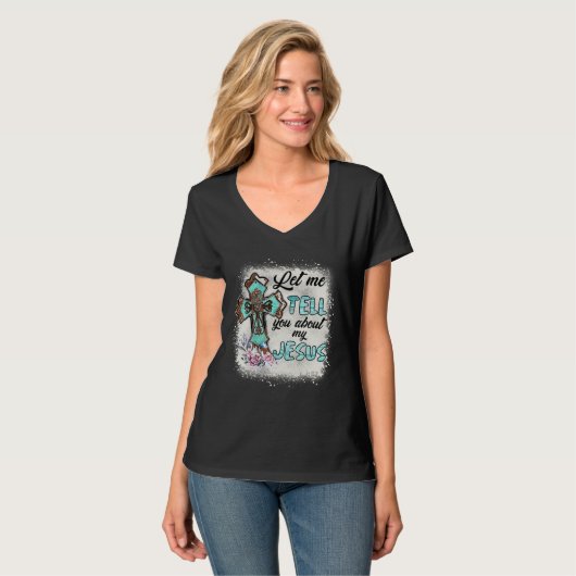 キリスト教聖書神は私のイエスについて教えて下さい Tシャツ (正面フル)