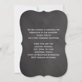 キリスト教聖書聖なる書物、 経典聖句カスタム卒業 案内状 (裏面)