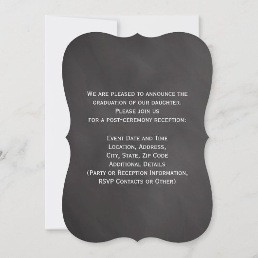 キリスト教聖書聖なる書物、 経典聖句カスタム卒業 案内状 (裏面)