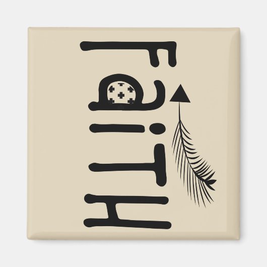 キリスト教聖書聖句の信仰アップ・アロー マグネット (正面)