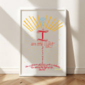 キリスト教聖書聖句イエス・ヨハネ8 12 ポスター