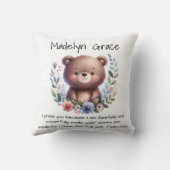 キリスト教聖書聖句カスタムベビー子供部屋 クッション (裏面)