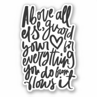 キリスト教聖書聖句ステッカー – 箴言4 23 シール