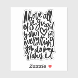 キリスト教聖書聖句ステッカー – 箴言4 23 シール