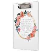 キリスト教聖書聖句フローラリースクリップボード クリップボード (左)