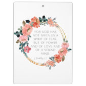 キリスト教聖書聖句フローラリースクリップボード クリップボード (裏面)