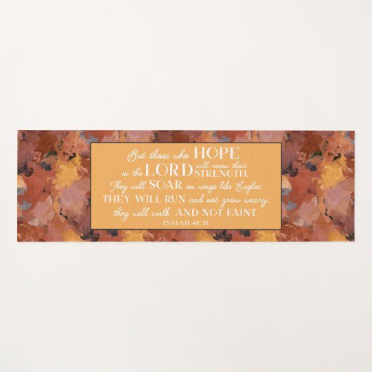 キリスト教聖書聖句抽象芸術テラコッタパターン ヨガマット (正面(横))