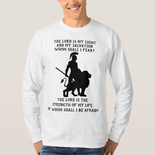 キリスト教聖書詩篇27 Tシャツ (正面)