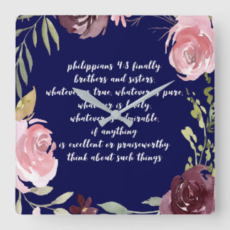 キリスト教聖書詩聖なる書物、 経典時計 スクエア壁時計