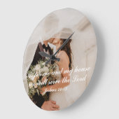 キリスト教聖書 ウェディング フォト ウォール クロック (傾斜)