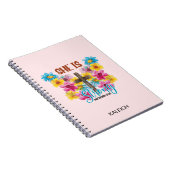 キリスト教聖書 十字架 箴言 女性 蝶 ノートブック (右側)