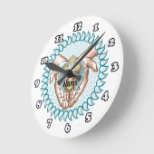 キリスト教聖霊ハンズクロック ラウンド壁時計 (傾斜)