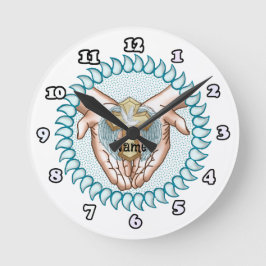 キリスト教聖霊ハンズクロック ラウンド壁時計
