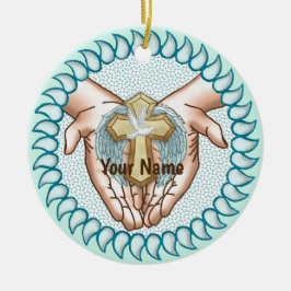 キリスト教聖霊手 セラミックオーナメント