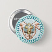 キリスト教聖霊手 缶バッジ (正面&裏面)