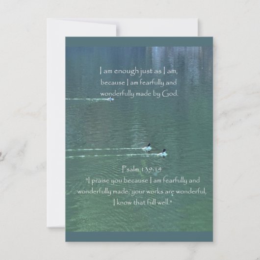 キリスト教肯定引用文と対応する聖書 サンキューカード (正面)