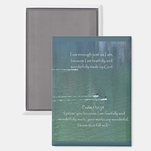 キリスト教肯定引用文と対応する聖書 マグネット (正面/裏面)