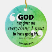 キリスト教肯定私が必要とするすべてのものは引用文 セラミックオーナメント (正面)