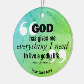 キリスト教肯定私が必要とするすべてのものは引用文 セラミックオーナメント (左)