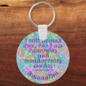 キリスト教自尊聖書聖句詩篇139名 キーホルダー (正面)