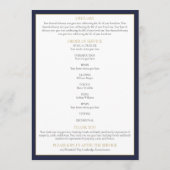 キリスト教葬儀の法要 プログラム (裏面)