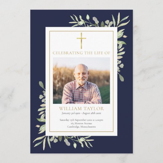 キリスト教葬儀の法要 プログラム (正面)