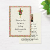 キリスト教葬儀記念祈りの言葉バラ (デスク)