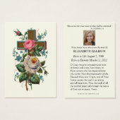 キリスト教葬儀記念聖なる書物、 経典祈りの言葉カード (正面&裏面)