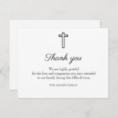 キリスト教葬死別サンキューカード サンキューカード (正面/裏面)
