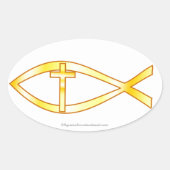 キリスト教記号 楕円形シール (正面)